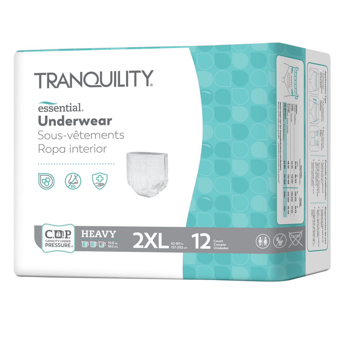 Tranquility® Essential Disposable Absorbent Underwear, Heavy Absorbency