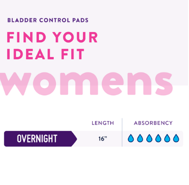 Prevail® Pads for Women,  Overnight Absorbency
