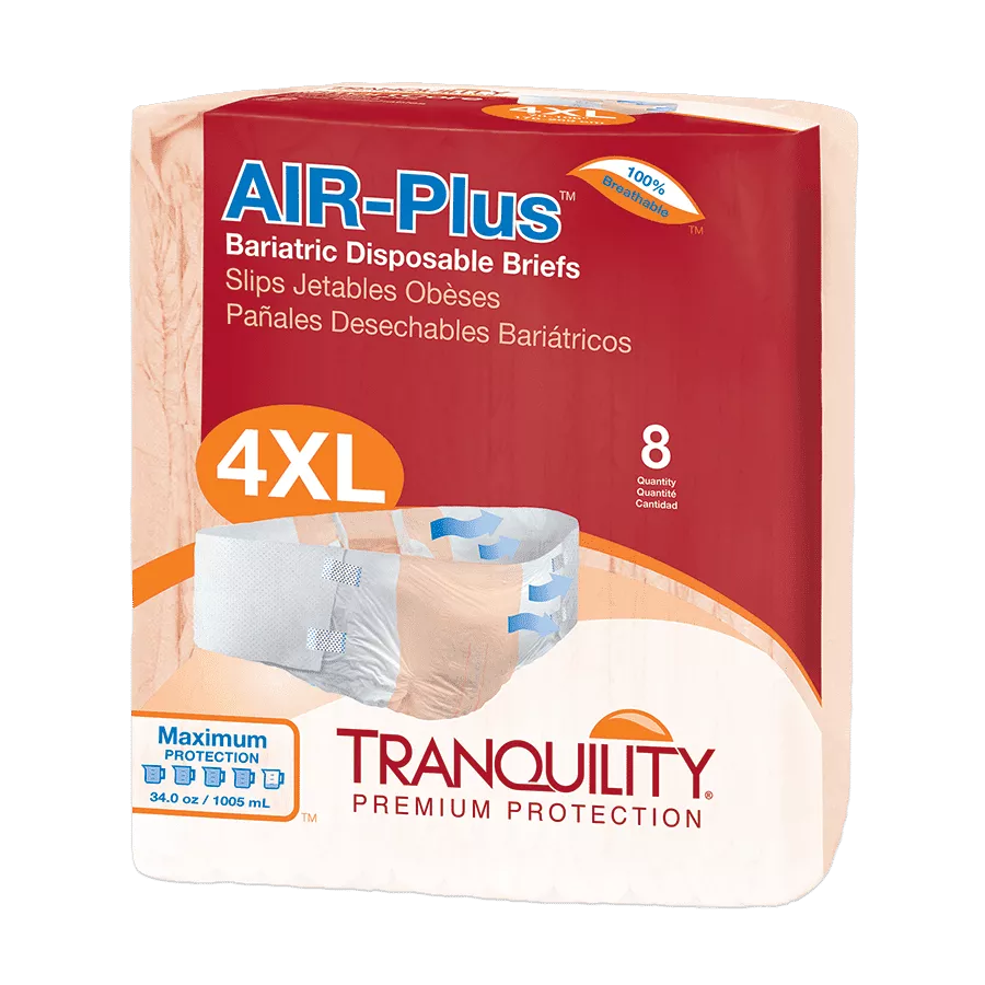Tranquility® AIR-Plus Bariatric Disposable Briefs - 4X-5X Large