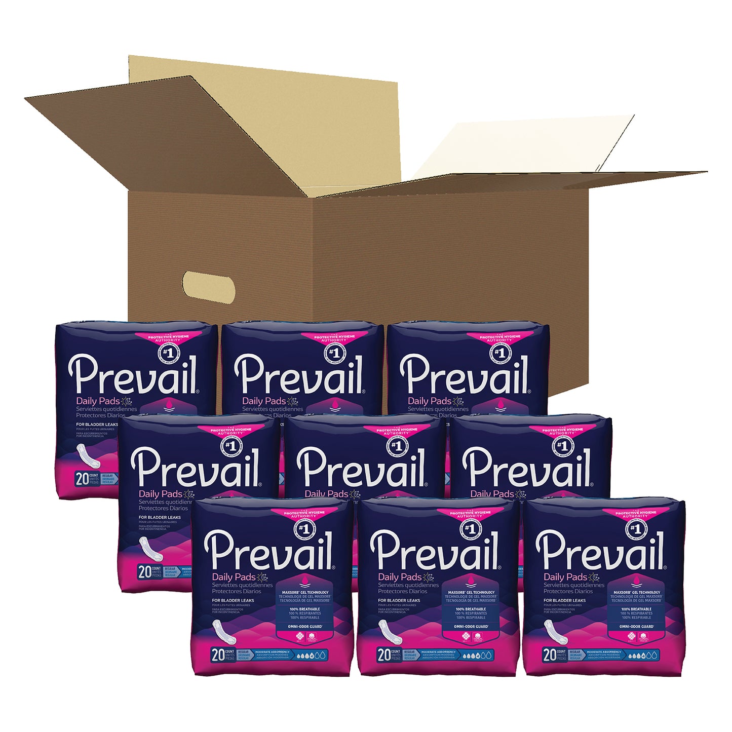 Prevail® Bladder Control Pads - Moderate 9.25"